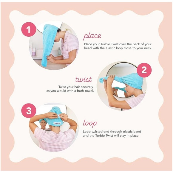 NEW White and Pink Turbie Twists - 2 Pack - Picture 3 of 4